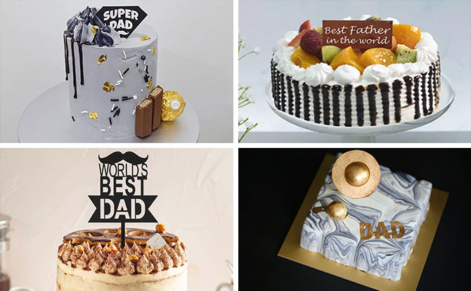 SEARCHI Acrylic Cake Topper, Gold Dad Father Birthday Cake Topper for  Father's day Daddy Birthday Party Cake Decorations - Walmart.com