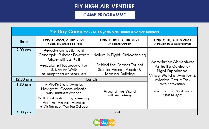Little Day Out’s Fly High Air-venture Camp Edition 3 Programme