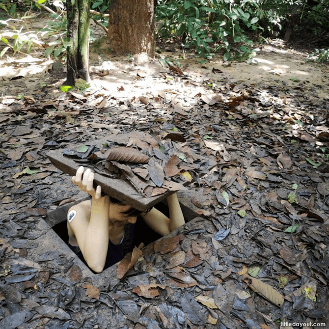 At the entrance to the Cu Chi Tunnel