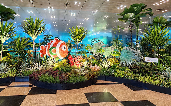 Marine Fantasy Floral Displays At Changi Airport Terminal 2 & 3