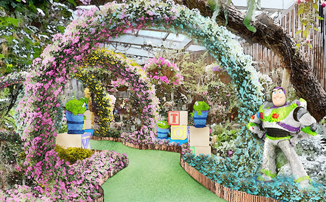 Disney Garden of Wonder features eight topiary sets