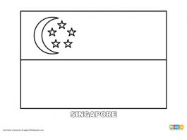 Free Singapore Flag Colouring Page