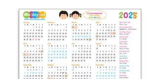 Little Day Out's 2025 Calendar & Singapore Public Holidays & MOE School Holidays 2025