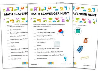 Free Math Scavenger Hunt Templates For Fun Learning Indoors