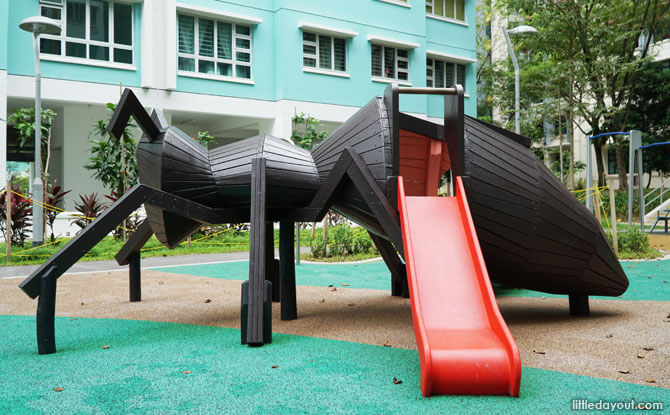 Slide at the ant playground structure