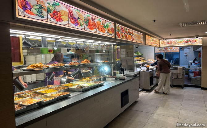 Food stalls at the Changi Airport Terminal 1 Staff Canteen