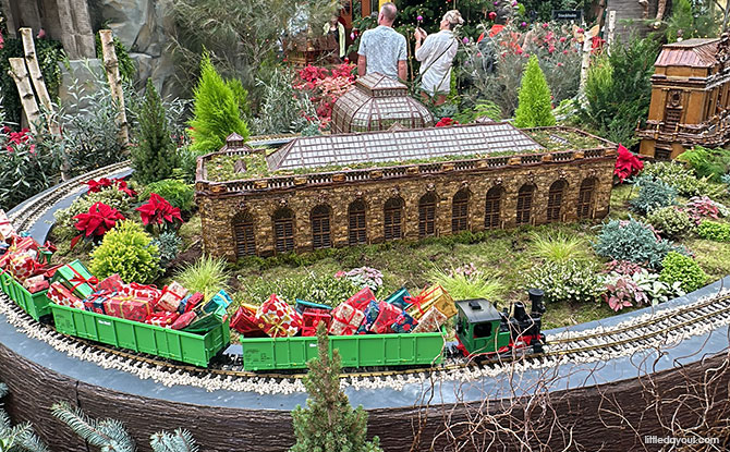 Gardens By The Bay Christmas Train Show at the Flower Dome