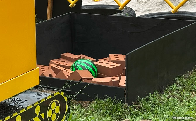 Stacking Bricks at Dig Dig Land