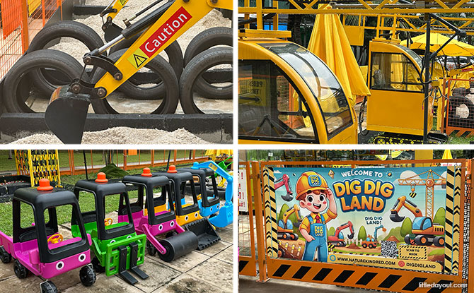 Dig Dig Land: Construction Playground With Kid-Sized Excavators & Cranes