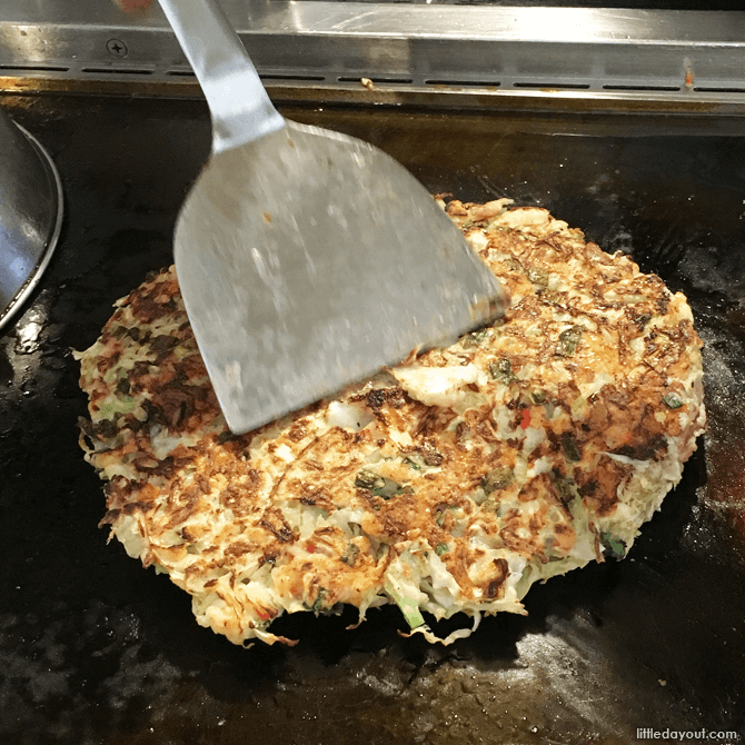 Okonomiyaki at Sakura Tei, Harajuku