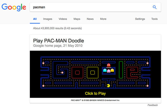 Popular Google Doodle Games: Stay and Play PAC-MAN at Home in the