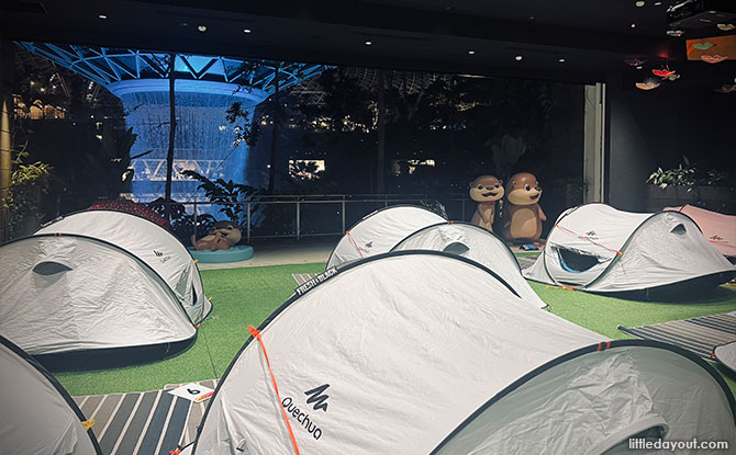 Tents at the Jewel Changi Airport Camping Experience