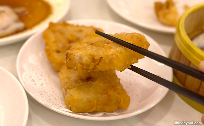 Battered carrot cake