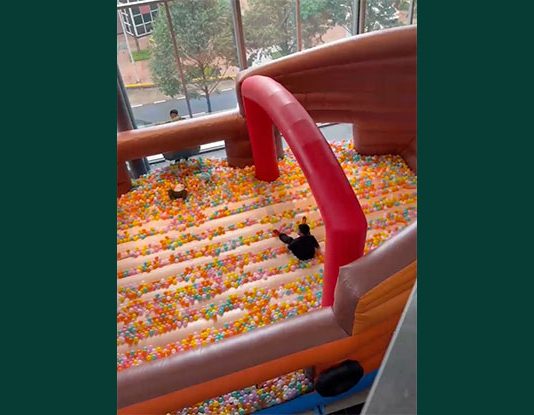 Fleawhere Air Park At Suntec: Giant Bumboat Bouncy Castle Outside The Weekend Flea Market