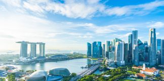 view of singapore skyline by day