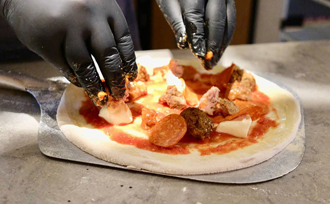 "Construct Your Own Pizza" experience