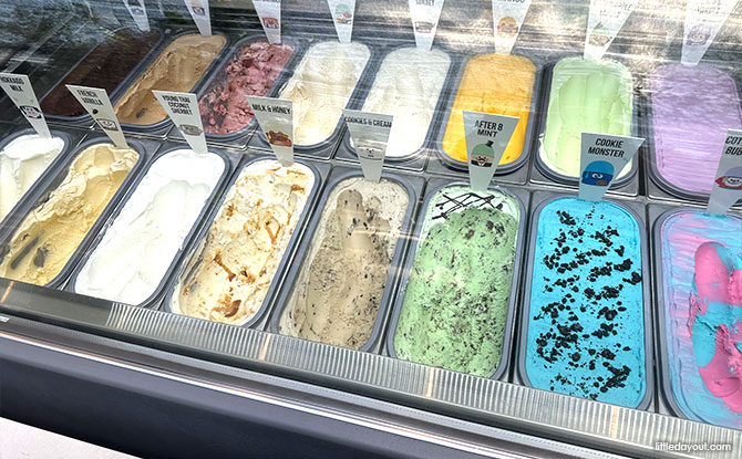 Ice cream flavours available at Ice-Cream Man And Friends