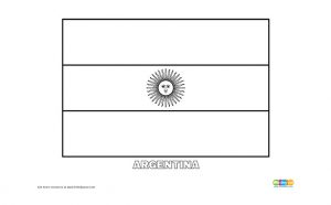 Free Argentina Flag Colouring Page - Little Day Out