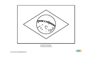 Free Brazil Flag Colouring Page - Little Day Out