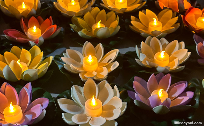 Floating lanterns at Lights by the Lake