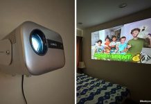 LUMOS FLOAT Projector: Wall Mountable, Rotatable Home Cinema Projector