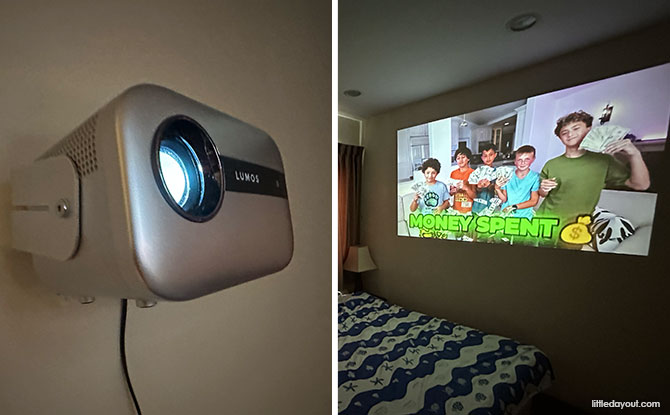 LUMOS FLOAT Projector: Wall Mountable, Rotatable Home Cinema Projector