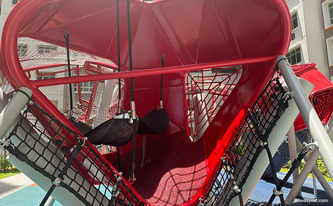 Reaching the Skywalk at MacPherson Blossom Playground