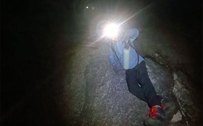 Climbing up Mt Kinabalu in the dark