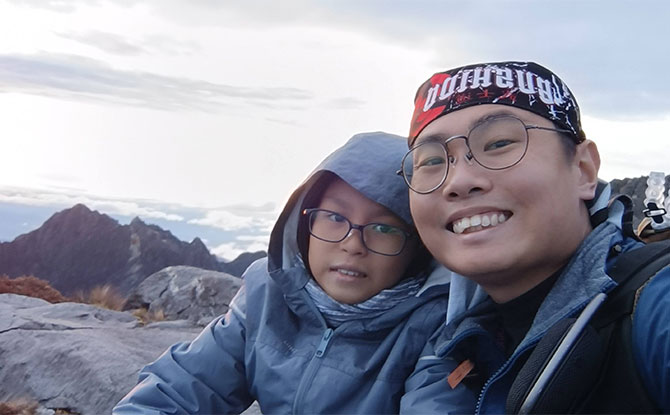 Jon with K at Mt Kinabalu