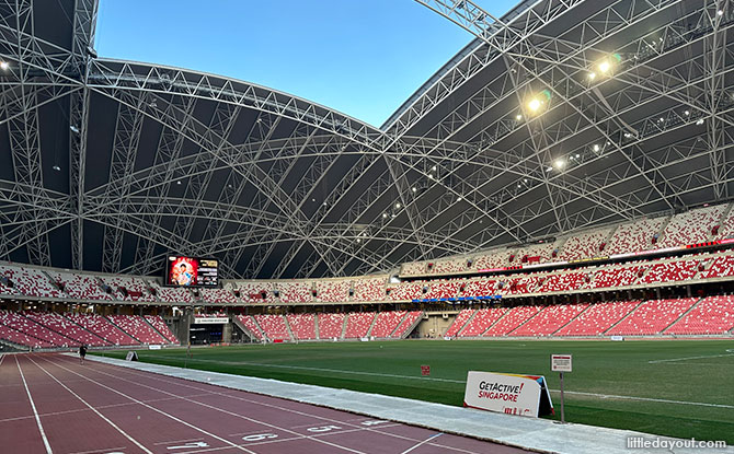 View from the track of the National Stadium