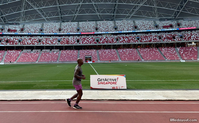 Jogging at the National Stadium