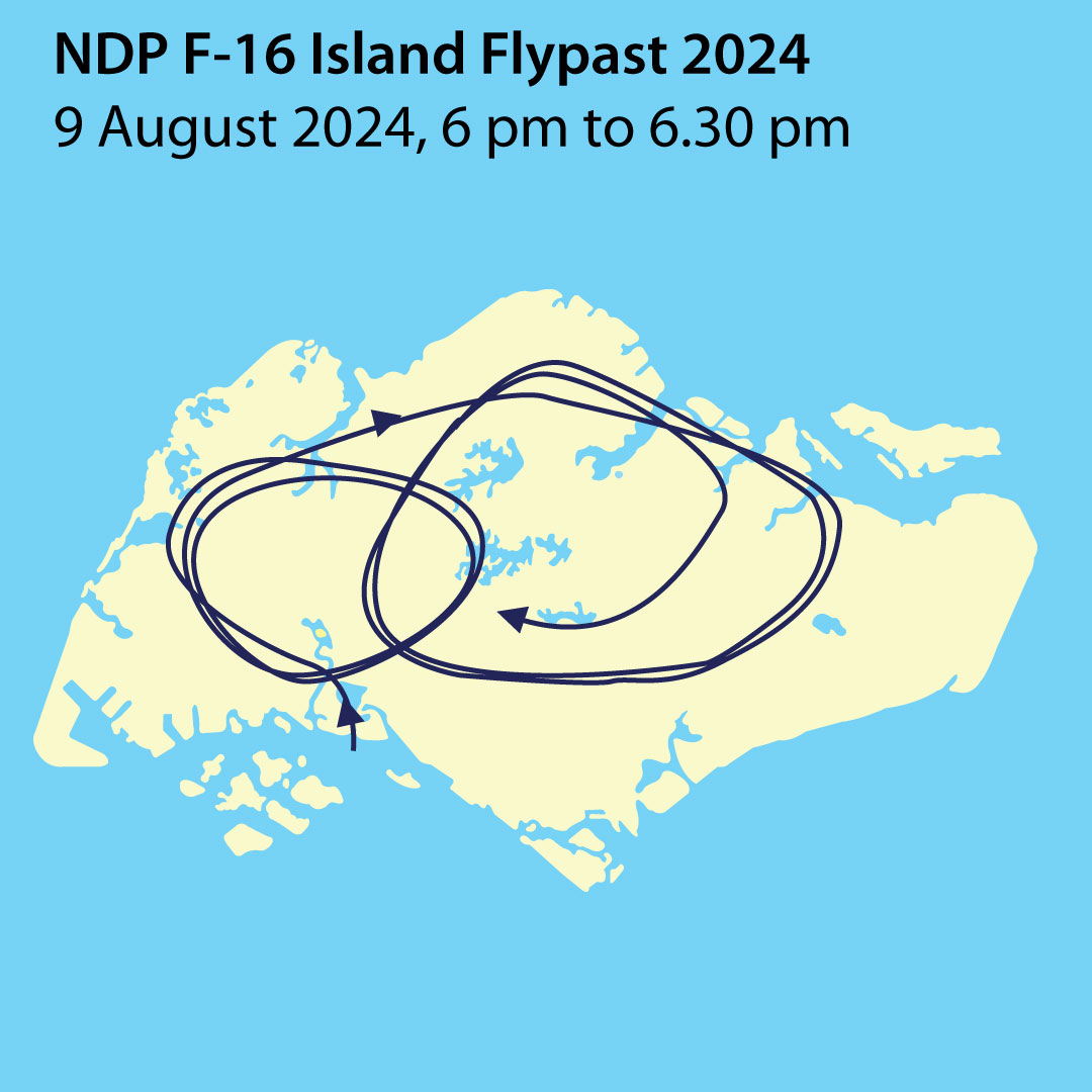NDP Flypast 2024 Around the Island