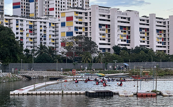 Pens just beside the Water Sports Centre