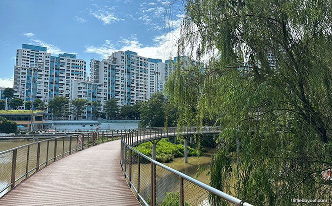 Wooden Boardwalk at Pang Sua Pond