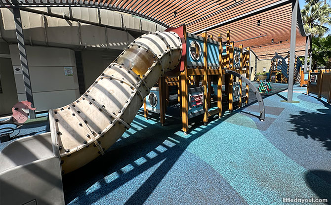 Tube slide at the Parkway Parade playground