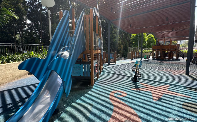 Slide at the dolphin playground - Parkway Parade Hide-out Playground