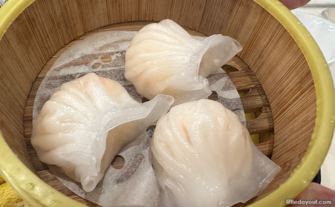 Steamed Fresh Prawn Dumpling or har kow