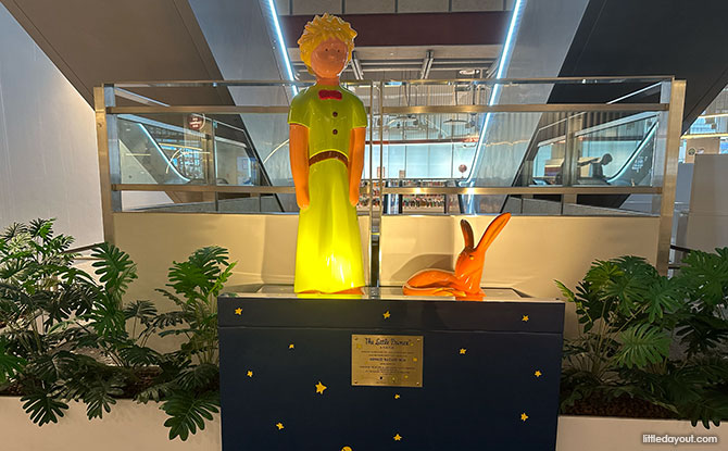 The Little Prince statue at Punggol Regional Library