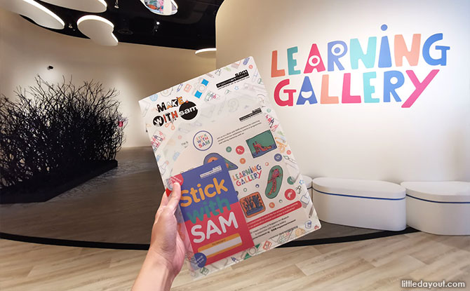 Collect a sticker book and sticker pack when visiting the Learning Gallery