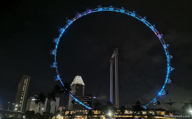 singapore flyer night