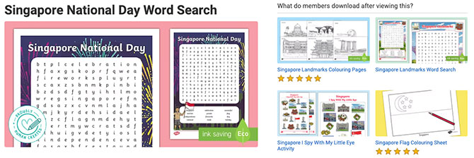 National Day Word Search