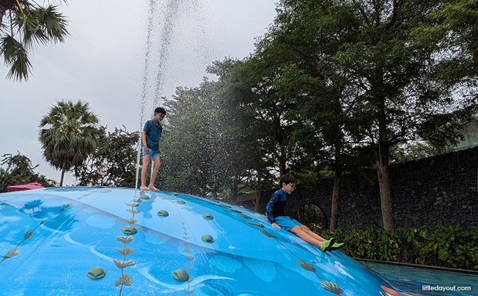 Wet bubble pool