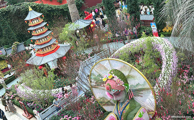 Spring Blossoms Legend of Lady White Snake – Mosaiculture Display & More at Flower Dome's Gardens by the Bay