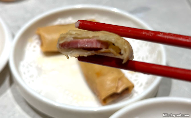 Sliced Duck in Crispy Spring Onion Pastry