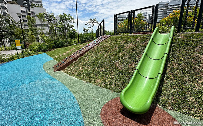 Slide at the Tampines Boulevard Park Nature Playgarden