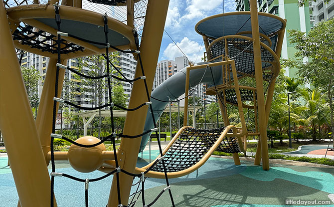 Climbing Towers at Tampines GreenDew Playground