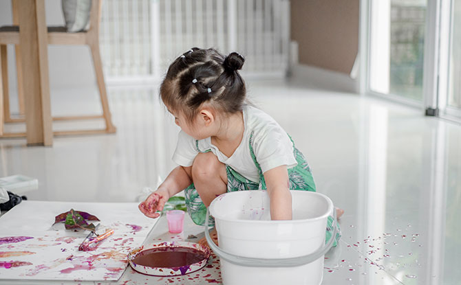 HOMEMADE NON-TOXIC PAINT for Babies/ Toddlers and Kids