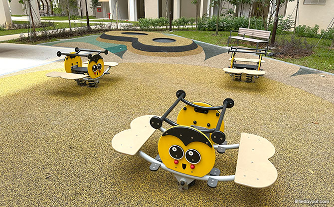 teeter totters at the bee playground in Tengah