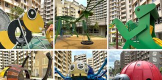 Tengah Insect Playgrounds: Bee, Mantis, Leaf Insect, Rhino Beetle, Ladybug & Spider At Garden Court & Terrace