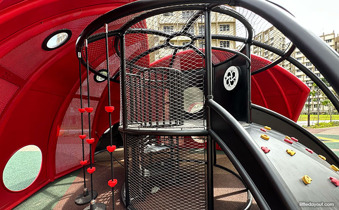 Inside the ladybug playground